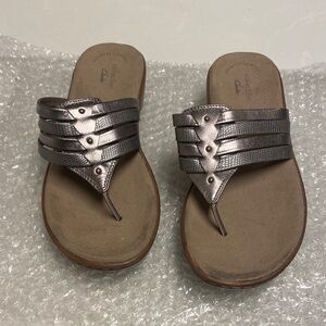 Clarks Women's Silver Strappy Sandals